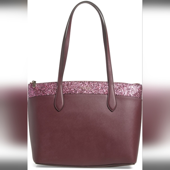 Kate Spade New York Flash Glitter Cherrywood Tote - Picture 2 of 7